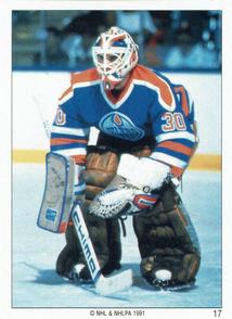 1990-91 Panini Super Poster Edmonton Oilers #17 Bill Ranford Front