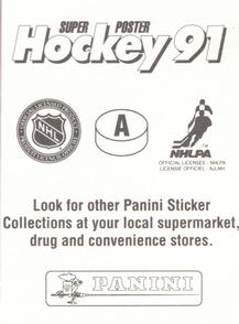1990-91 Panini Super Poster Edmonton Oilers #A Oilers Logo Back