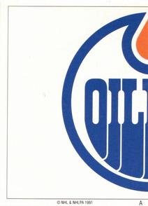 1990-91 Panini Super Poster Edmonton Oilers #A Oilers Logo Front