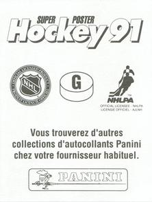 1990-91 Panini Super Poster Edmonton Oilers #G Mark Messier Back