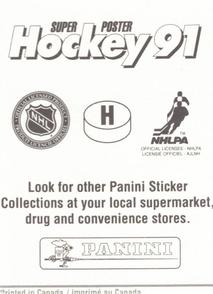 1990-91 Panini Team Stickers Edmonton Oilers #H Grant Fuhr Back