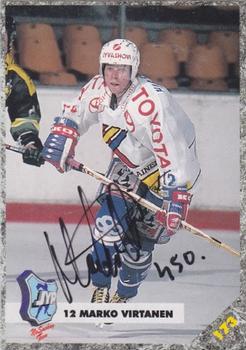 1993-94 Leaf Sisu SM-Liiga (Finnish) - Signature Cards #173 Marko Virtanen Front