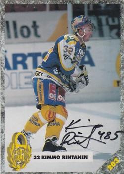 1993-94 Leaf Sisu SM-Liiga (Finnish) - Signature Cards #203 Kimmo Rintanen Front