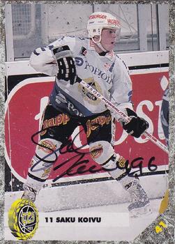 1993-94 Leaf Sisu SM-Liiga (Finnish) - Signature Cards #41 Saku Koivu Front
