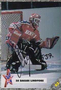 1993-94 Leaf Sisu SM-Liiga (Finnish) - Signature Cards #83 Sakari Lindfors Front
