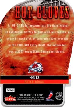 2007-08 Ultra - Hot Gloves #HG13 Peter Budaj Back