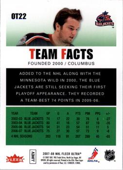 2007-08 Ultra - Old Time Hockey #OT22 Rick Nash Back