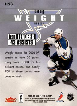 2007-08 Ultra - Team Leaders #TL23 Doug Weight  Back