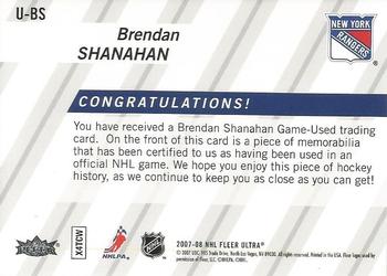 2007-08 Ultra - Ultra Uniformity #U-BS Brendan Shanahan Back