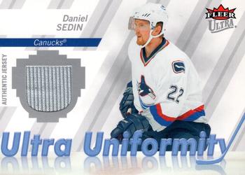 2007-08 Ultra - Ultra Uniformity #U-DS Daniel Sedin Front