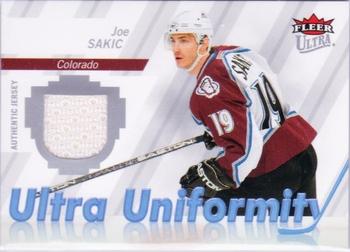 2007-08 Ultra - Ultra Uniformity #U-SA Joe Sakic Front