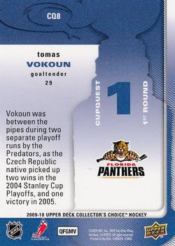 2009-10 Collector's Choice - CupQuest #CQ8 Tomas Vokoun Back