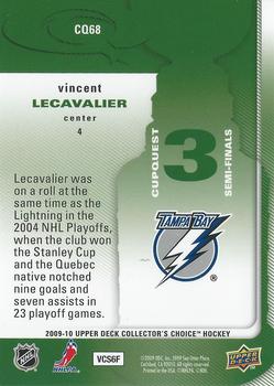 2009-10 Collector's Choice - CupQuest #CQ68 Vincent Lecavalier Back