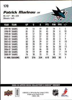 2009-10 Collector's Choice - Reserve #170 Patrick Marleau Back