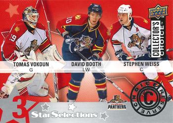 2009-10 Collector's Choice - Reserve #213 David Booth / Tomas Vokoun / Stephen Weiss Front