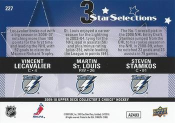 2009-10 Collector's Choice - Reserve #227 Martin St. Louis / Vincent Lecavalier / Steven Stamkos Back