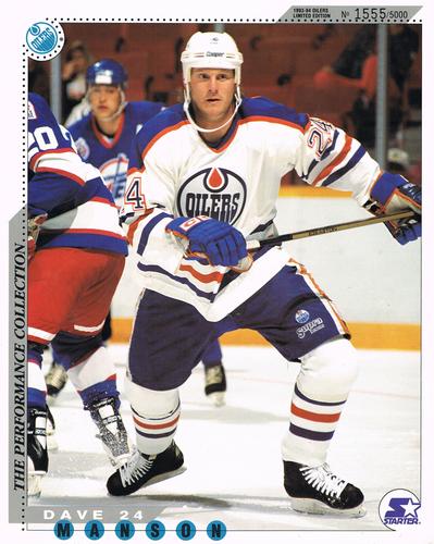 1993-94 Starter Edmonton Oilers Performance Collection #NNO Dave Manson Front