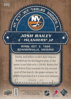 2008-09 Upper Deck Artifacts - Rookies Exchange #282 Josh Bailey Back