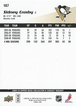 2009-10 Collector's Choice - Prime Reserve #187 Sidney Crosby Back