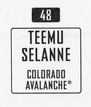 2003-04 Topps Mini Stickers #48 Teemu Selanne Back