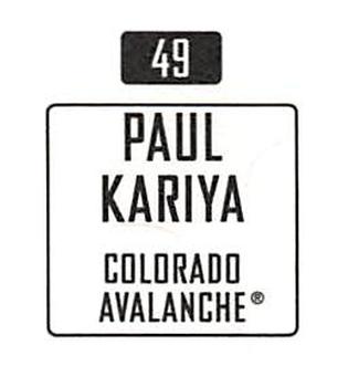 2003-04 Topps Mini Stickers #49 Paul Kariya Back