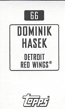 2003-04 Topps Mini Stickers #66 Dominik Hasek Back