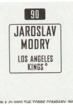 2003-04 Topps Mini Stickers #90 Jaroslav Modry Back