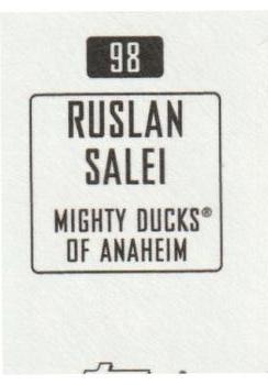 2003-04 Topps Mini Stickers #98 Ruslan Salei Back