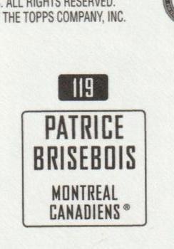2003-04 Topps Mini Stickers #119 Patrice Brisebois Back