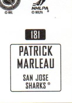 2003-04 Topps Mini Stickers #181 Patrick Marleau Back