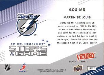 2010-11 Upper Deck Victory - Stars of the Game #SOG-MS Martin St. Louis Back