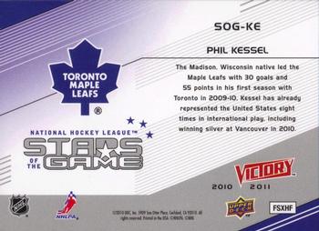 2010-11 Upper Deck Victory - Stars of the Game #SOG-KE Phil Kessel Back