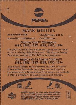 2007-08 Upper Deck Pepsi Stanley Cup Champion #7 Mark Messier Back