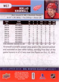 2013-14 Upper Deck NHL Winter Classic #WC7 Niklas Kronwall Back