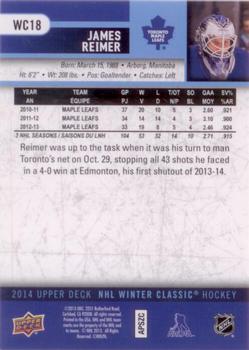 2013-14 Upper Deck NHL Winter Classic #WC18 James Reimer Back