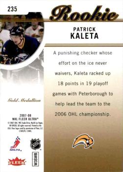2007-08 Ultra - Gold Medallion #235 Patrick Kaleta Back