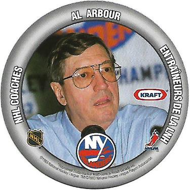 1993-94 Kraft - Kraft Peanut Butter Discs #NNO Al Arbour Front