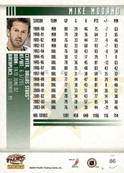 2004-05 Pacific - Red #86 Mike Modano Back