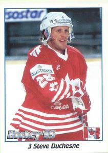 1995 Panini World Hockey Championship Stickers (Finnish/Swedish) #3 Steve Duchesne Front