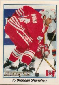 1995 Panini World Hockey Championship Stickers (Finnish/Swedish) #16 Brendan Shanahan Front