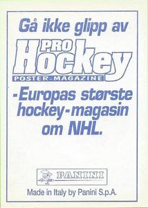 1995 Panini World Hockey Championship Stickers (Finnish/Swedish) #49 Slava Bykov Back
