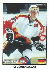 1995 Panini World Hockey Championship Stickers (Finnish/Swedish) #72 Gunter Oswald Front