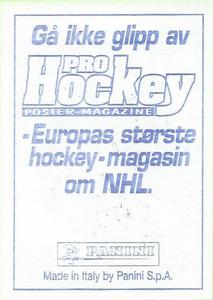 1995 Panini World Hockey Championship Stickers (Finnish/Swedish) #100 Gerald Guennelon Back