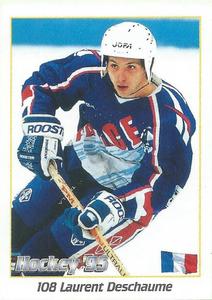1995 Panini World Hockey Championship Stickers (Finnish/Swedish) #108 Laurent Deschaume Front