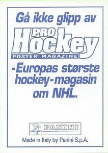 1995 Panini World Hockey Championship Stickers (Finnish/Swedish) #109 Pierre Pousse Back