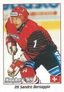 1995 Panini World Hockey Championship Stickers (Finnish/Swedish) #119 Sandro Bertaggia Front