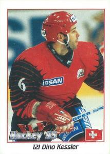 1995 Panini World Hockey Championship Stickers (Finnish/Swedish) #121 Dino Kessler Front