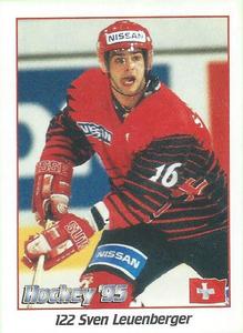 1995 Panini World Hockey Championship Stickers (Finnish/Swedish) #122 Sven Leuenberger Front