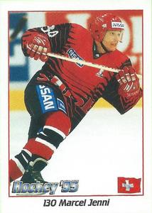 1995 Panini World Hockey Championship Stickers (Finnish/Swedish) #130 Marcel Jenni Front