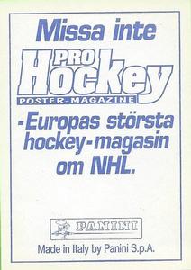 1995 Panini World Hockey Championship Stickers (Finnish/Swedish) #165 Karri Kivi Back